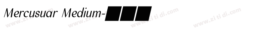 Mercusuar Medium字体转换